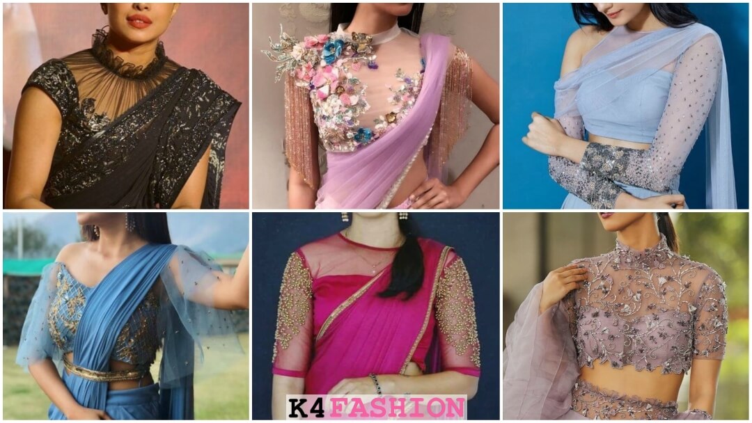 जालीदार ब्लाउज की डिज़ाइन आपके खूबसूरत साड़ी और लहँगे के लिये