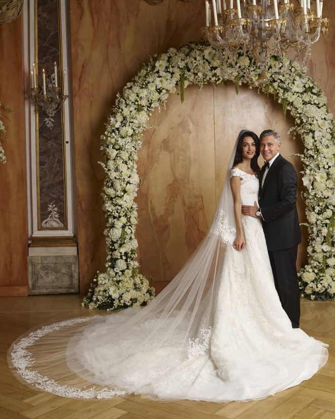 Amal Clooney Most Iconic Wedding Dresses in Fashion History