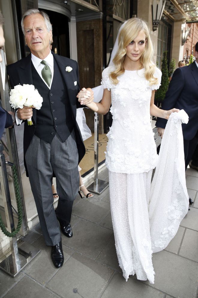 Poppy Delevin - classic for the official ceremony Most Iconic Wedding Dresses in Fashion History