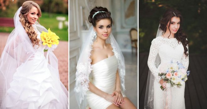 Wedding hairstyles for long hair with a veil