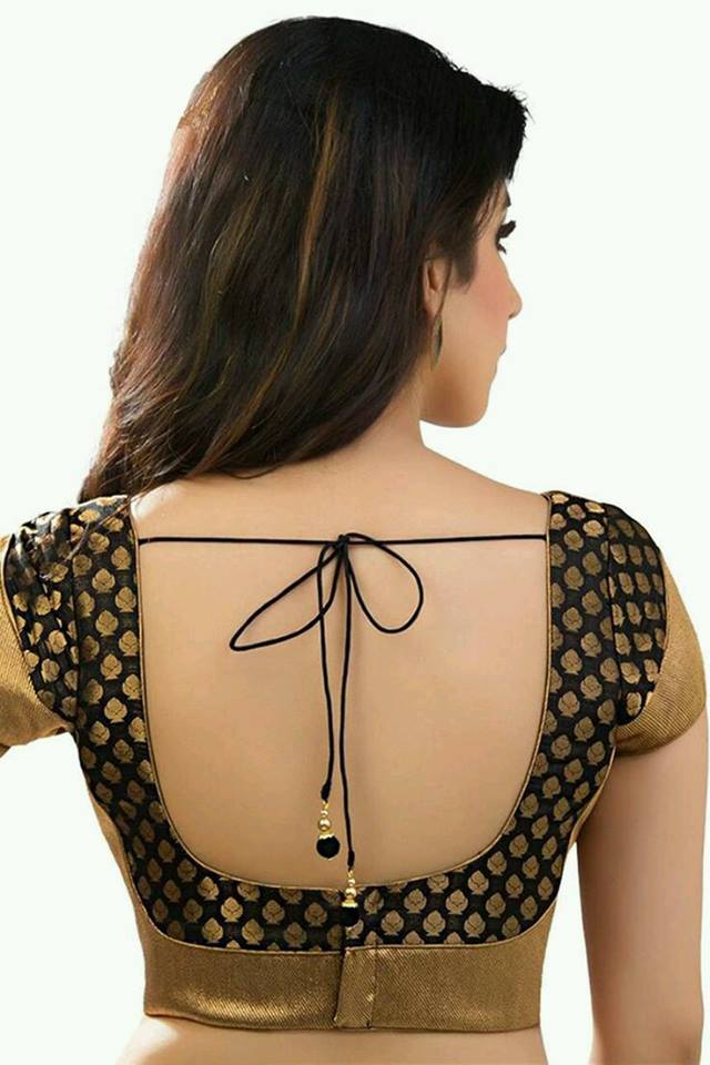 Tie-up string blouse design Stylish and Trendy Blouse Back Neck Designs