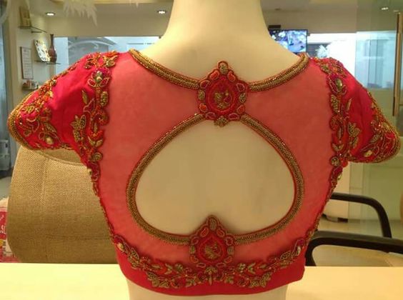 Inverted heart blouse design Latest Saree Blouse Back Designs for Modern Look