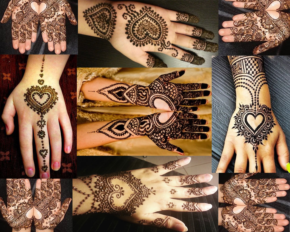 HEART SHAPED MEHNDI DESIGN Mehndi Designs For Your Special Look (Complete Package)