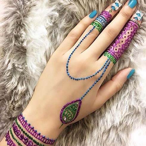 GLITTER HENNA Mehndi Designs For Your Special Look (Complete Package)