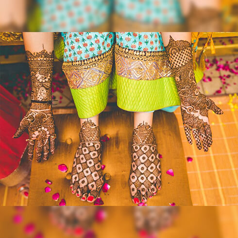 BRIDE AND GROOM DESIGN Mehndi Designs For Your Special Look (Complete Package)