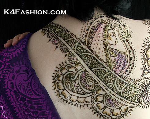 BACK PAISLEY STYLE Mehndi Designs For Your Special Look (Complete Package)