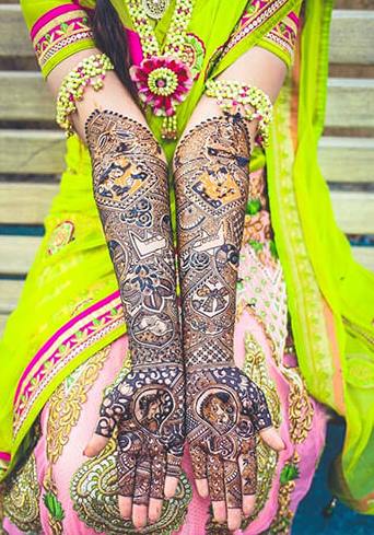 DULHAN DESIGN Mehndi Designs For Your Special Look (Complete Package)