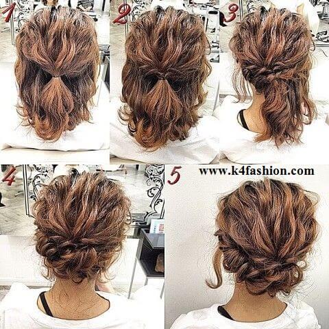 easy greek hairstyles for curly hairs Step by step tutorial