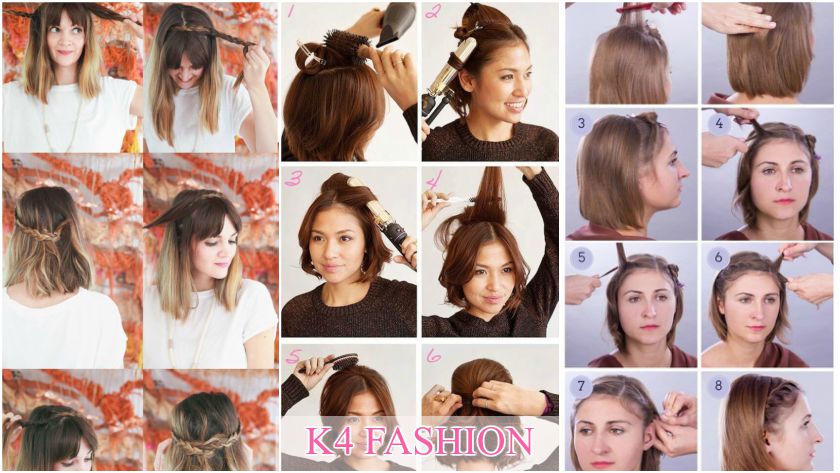 Collected and semi-collected hairstyles for girls: step by step and photos
