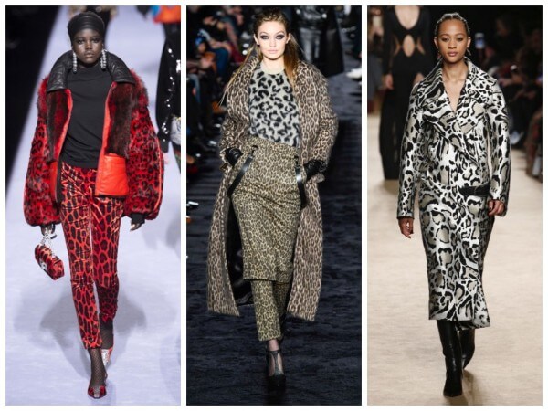 Women's faux fur leopard print long jacket coat for fall/winter