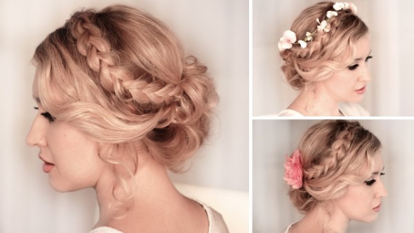  Half Up Half Down With Braid Hairstyle -A Lot And Very Different Trending Bridal Hairstyles For Long & Short Hairs 