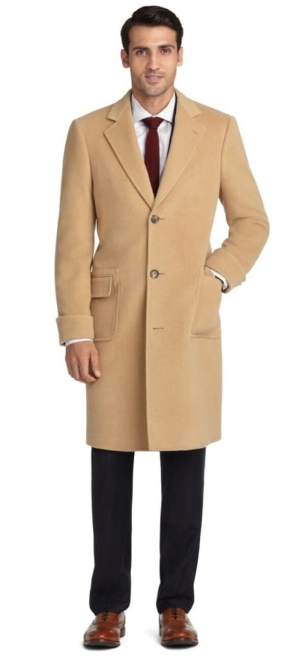 Men's casual wool outwear long trench coat jacket for winter season