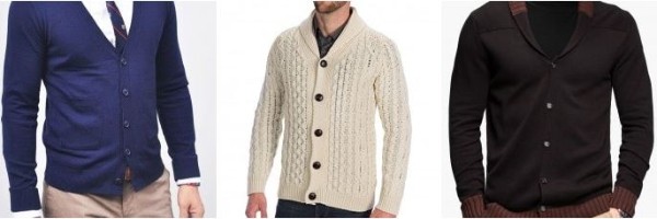 Single breasted fashionable winter cardigan with black and white shirt for men