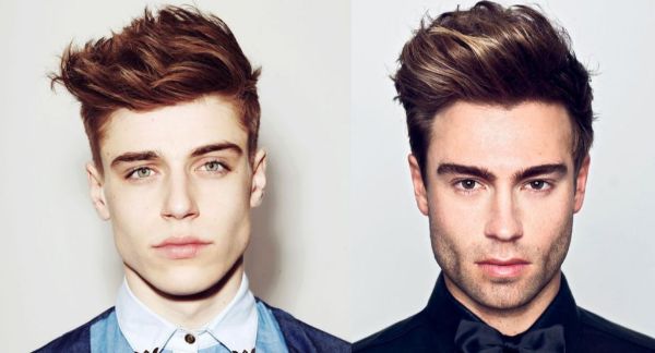 Classy push back hairstyle slicked back men's hairstyle