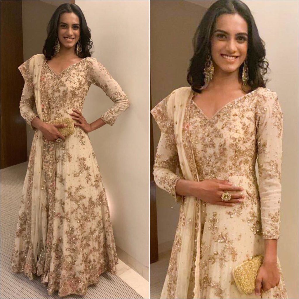 PV Sindhu Anarkali by Dolly J Studio K4 Fashion