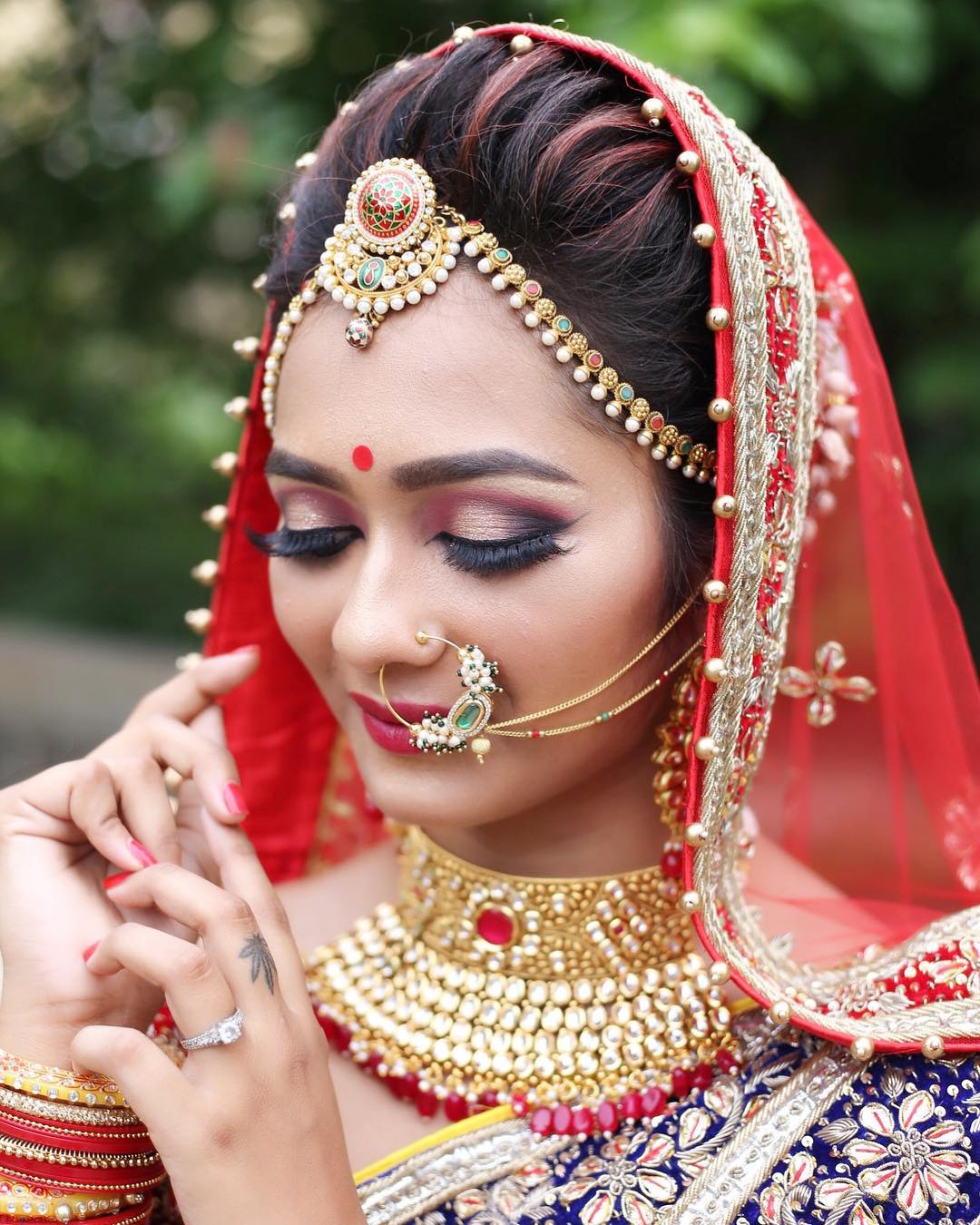 Matte finish makeup look: Indian Bridal Makeup Look in Celeb Style