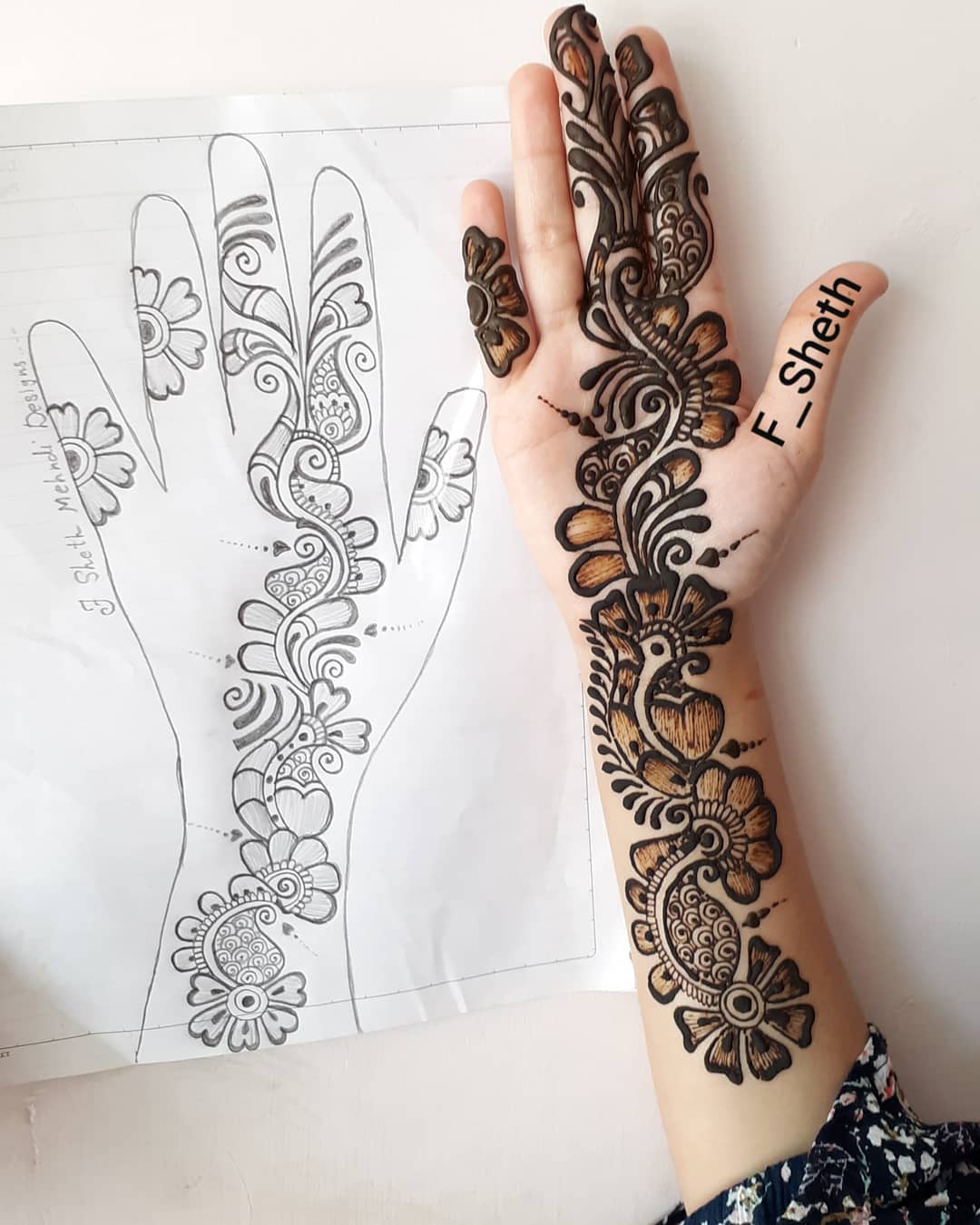 A work of art: Latest Arabic Mehndi Design for Front Hand