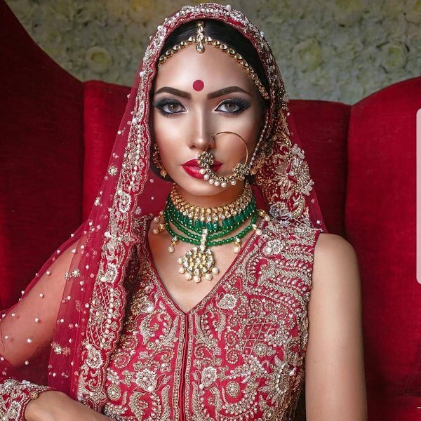 Beautiful big beaded wedding nath design for the bride Wedding Nath Designs for Indian Brides