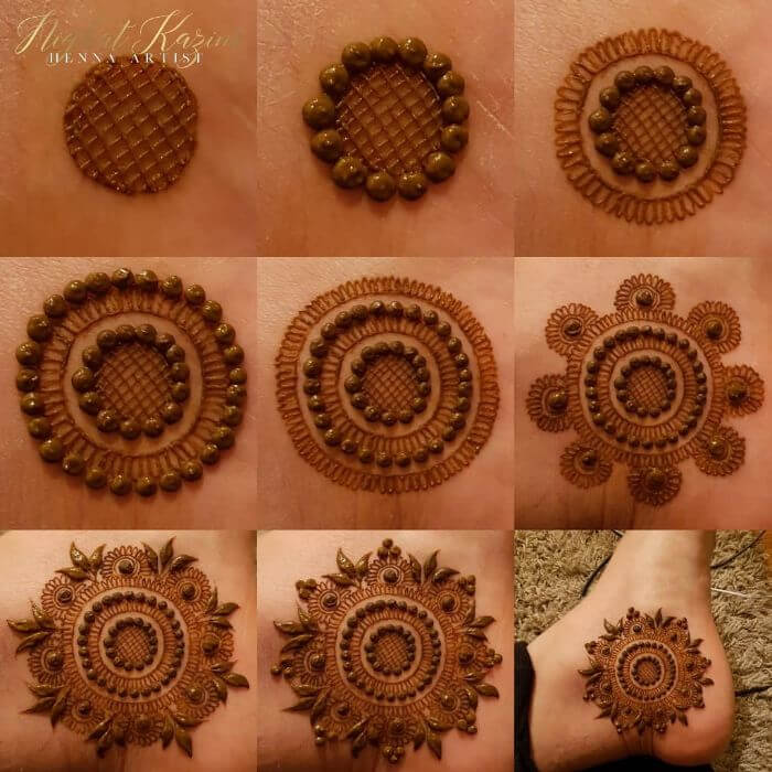Ankle henna application mehndi design step by step Indian Wedding Makeup Looks for Bride's Sister