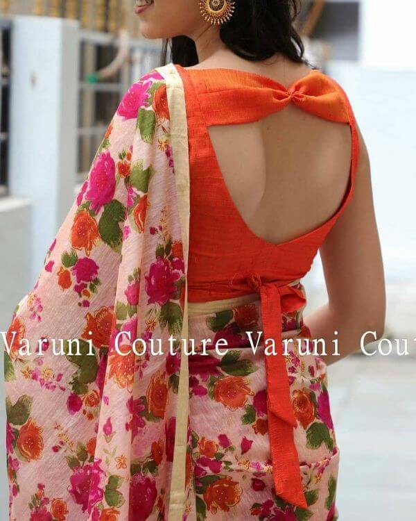 Simplistic back blouse design Fancy Saree Blouse Back Neck Designs for Indian Women