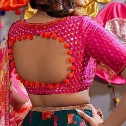 Centre cut back blouse design Fancy Saree Blouse Back Neck Designs for Indian Women