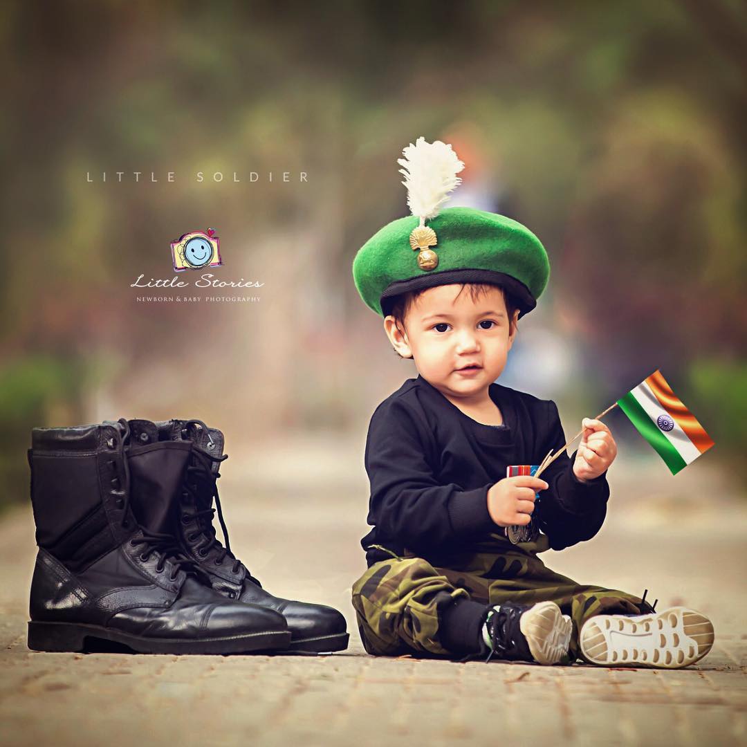 military photography baby army soldier K4 Fashion