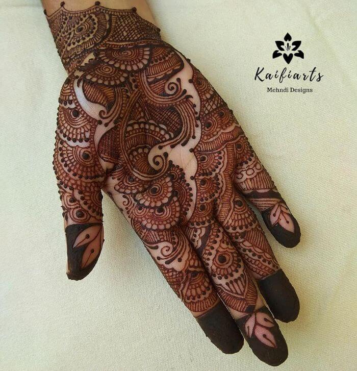 Peacock based Mehndi design Bridal Mehndi Designs for Front Hand