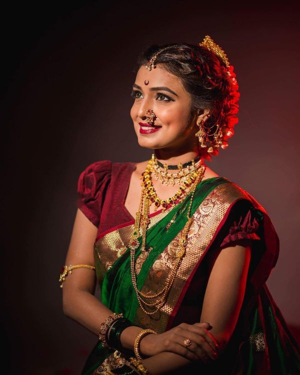 Marathi Bride Nauvari Look Marathi Bride Nauvari Look