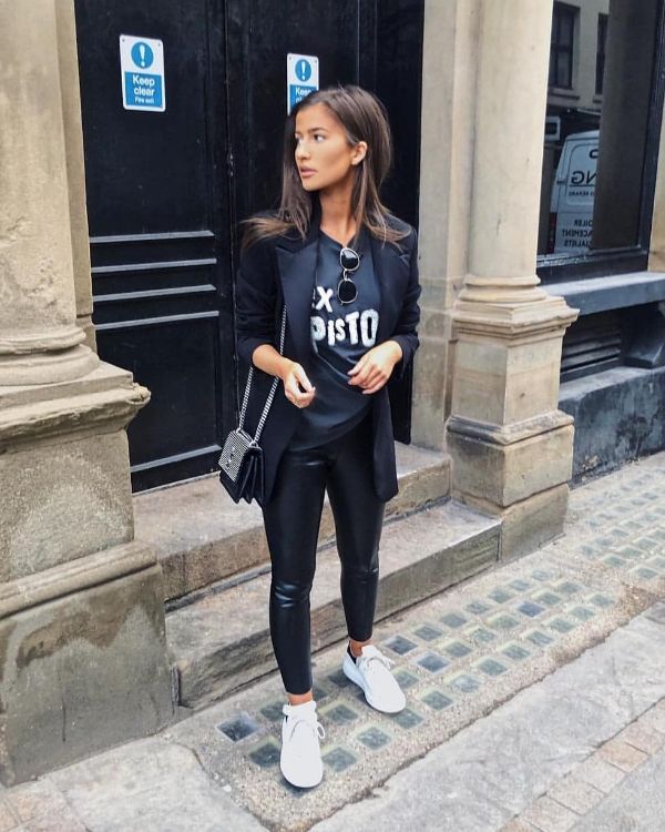 Alice oliviac bershka collection and jeans from topshop paired with a sleek jacket