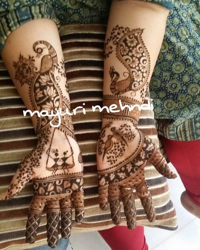 Teej celebrations Detailed mehndi design for Full Hand