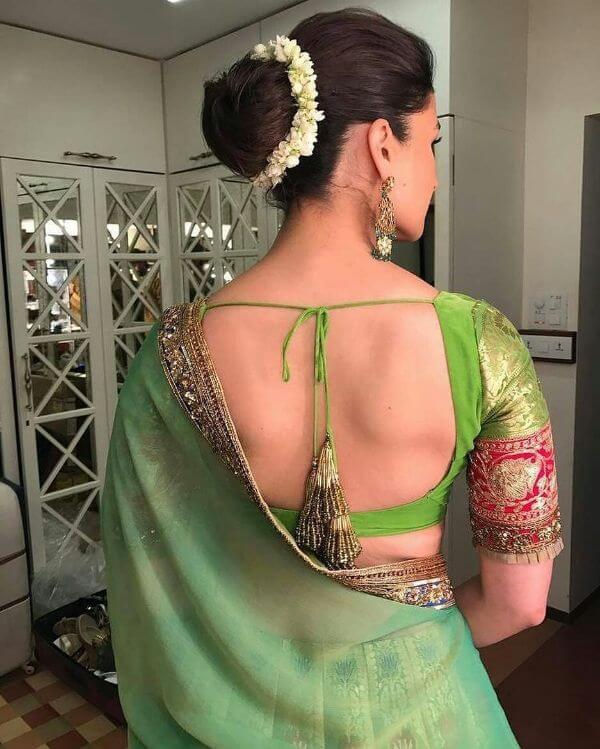 Beautiful back blouse design Trendy Back Blouse Designs for the Chic Bride