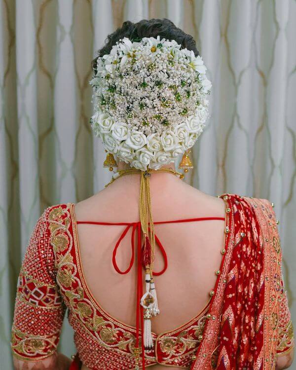 Snow rose flood Bridal Bun Hairstyles  Bridal Bun Hairstyles to make your wedding day special