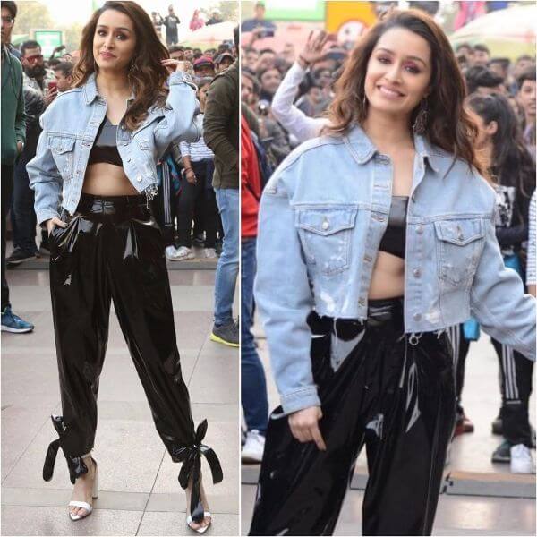 Shraddha Kapoor was spotted wearing a denim jacket for women