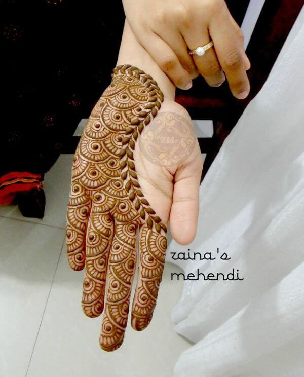 Easy And Elegant Front Hand Simple Mehndi Designs