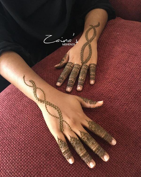 Unique and simple mehndi designs for hands Simple Mehndi Designs for Front & Back Hand