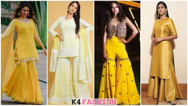 Yellow Sharara Suits to Make Your Haldi Ceremony Special - K4 Fashion