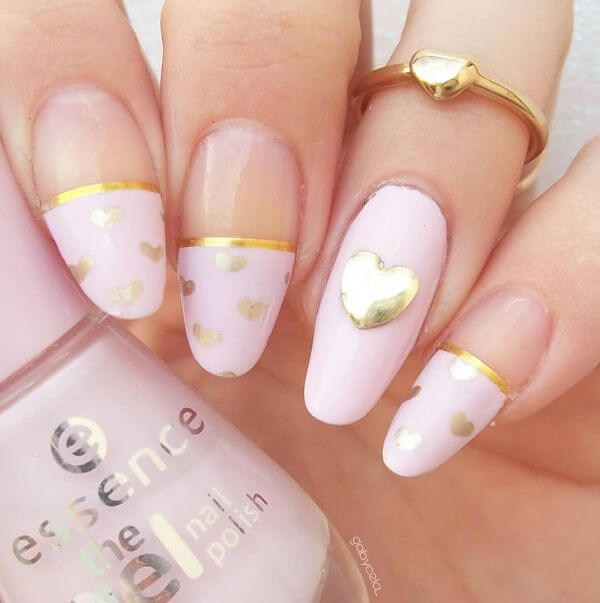 Matte Pink and Gold Hearts!