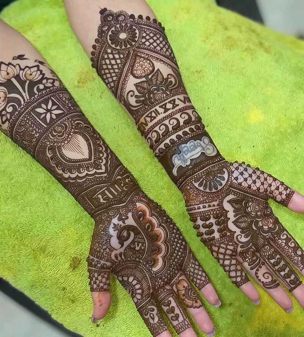 Bridal Dulhan Mehndi Design for Front Hands