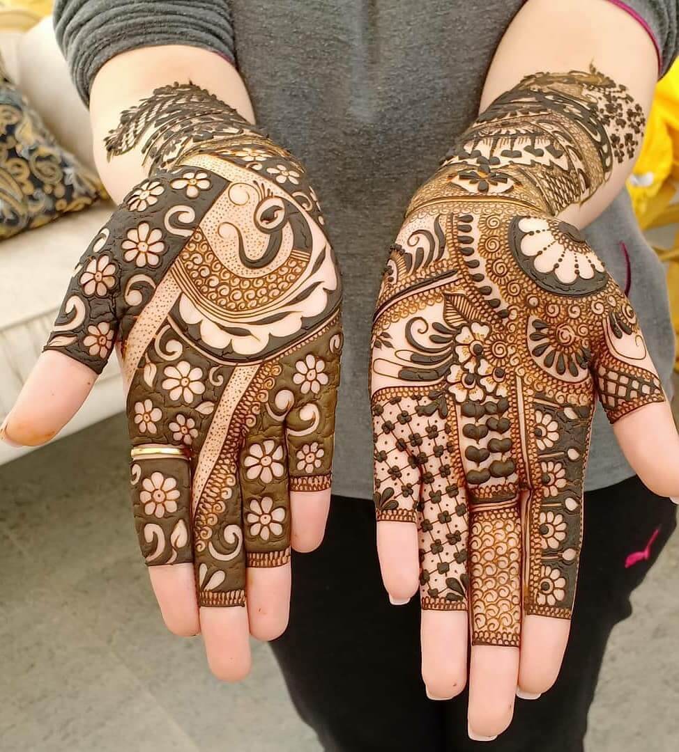 Bridal Dulhan Mehndi Design for Front Hands