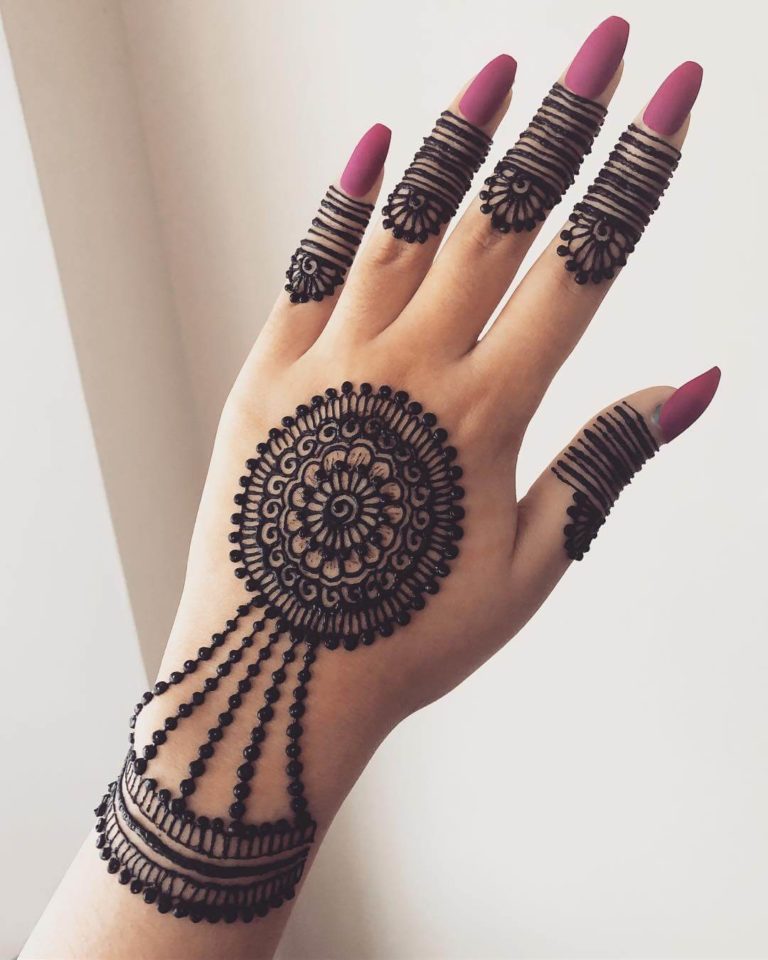Gol Tikki Mandala Mehndi Design For Hands 5 K4 Fashion