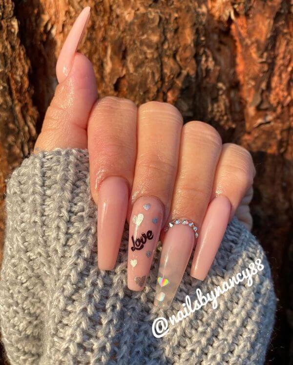 Nude Nails for Valentine
