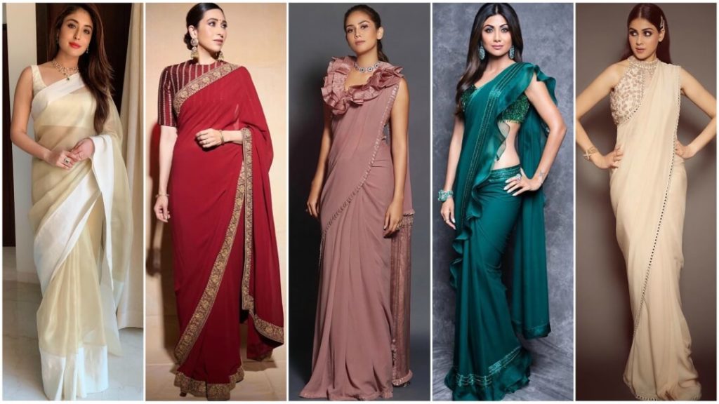 Buy online Solid With Borders Plain Saree With Blouse from ethnic wear for  Women by Rhey for ₹699 at 65% off | 2023 Limeroad.com
