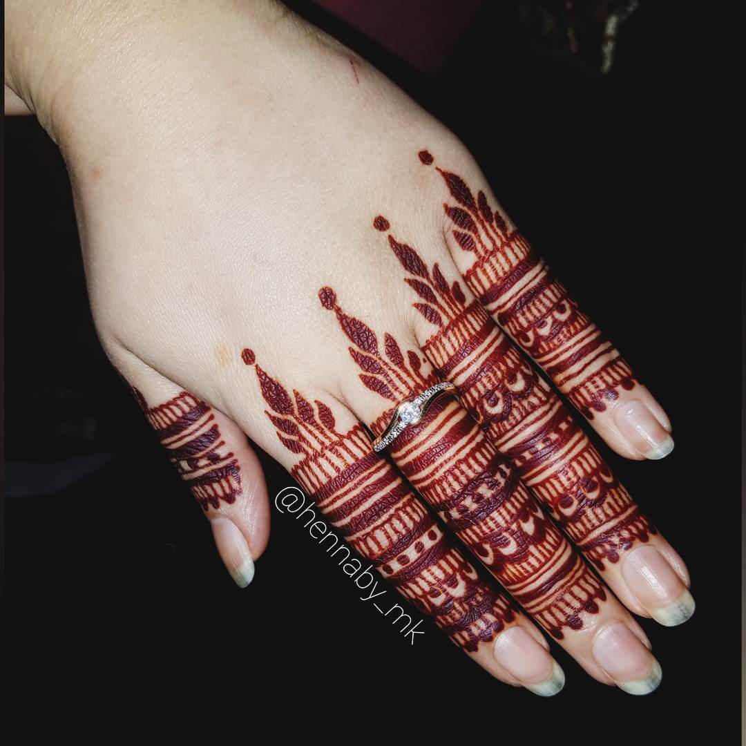 Finger bracelet design Unique Mehndi Design for Bride and Bridesmaids