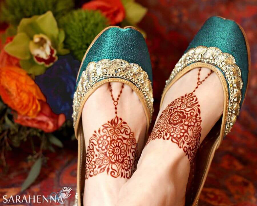 Bichua style Feet Mehndi Design for Bridal
