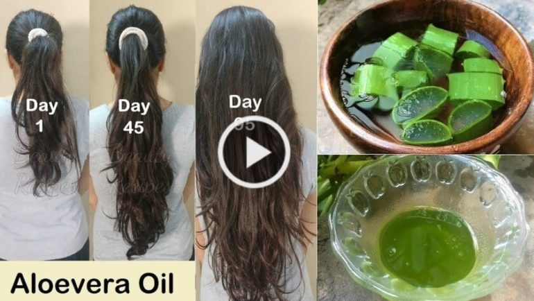 Homemade Aloevera Hair Oil For Double Hair Growth No Hair Fall