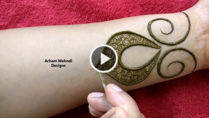 Simple unique DIY Henna mehendi design for beginners - YouTube