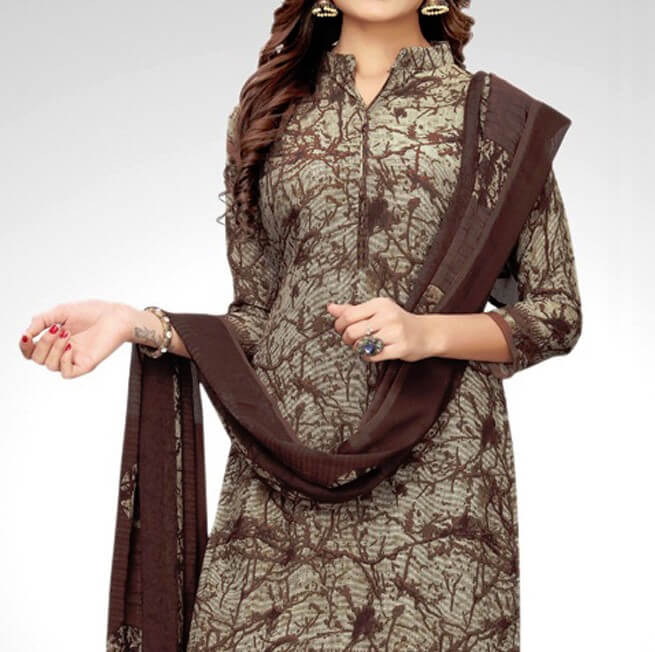 Trendy Punjabi Suit Neck Designs Printed Salwar Suit To Make You Look gorgeous