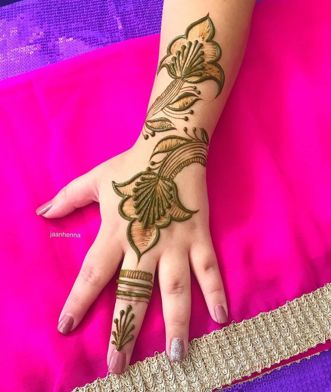 Shaded Mehndi Designs for Back Hand