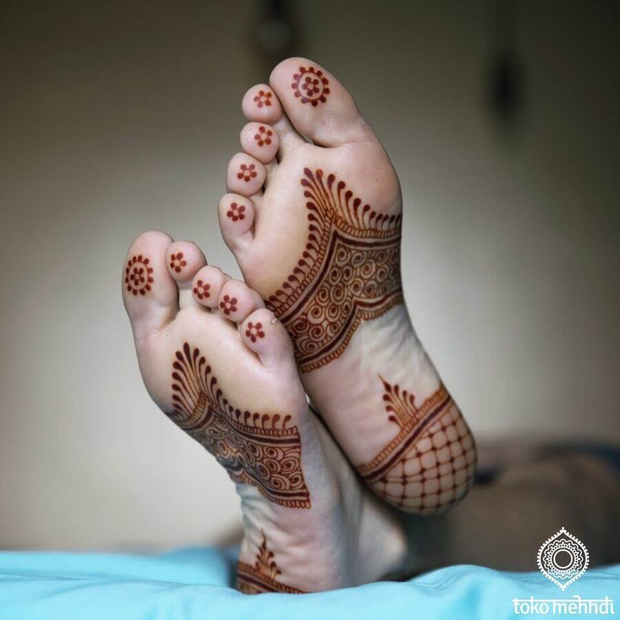 Spiral Jaal Sole henna Design 