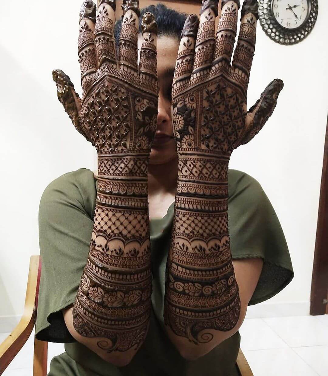 Opposite Side Front Marriage Henna Art